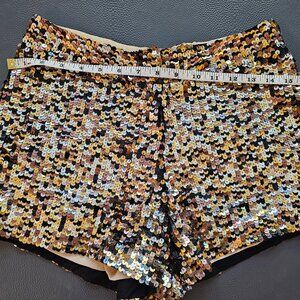 Gudi Sequin Shirts Hot Pants